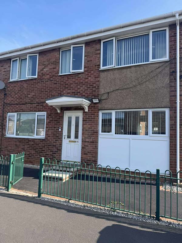 White pvc windows and doors on house in Doncaster | South Yorkshire